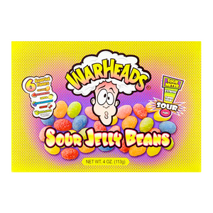 Warheads Sour Jelly Beans Theatre Box 4oz (113g)
