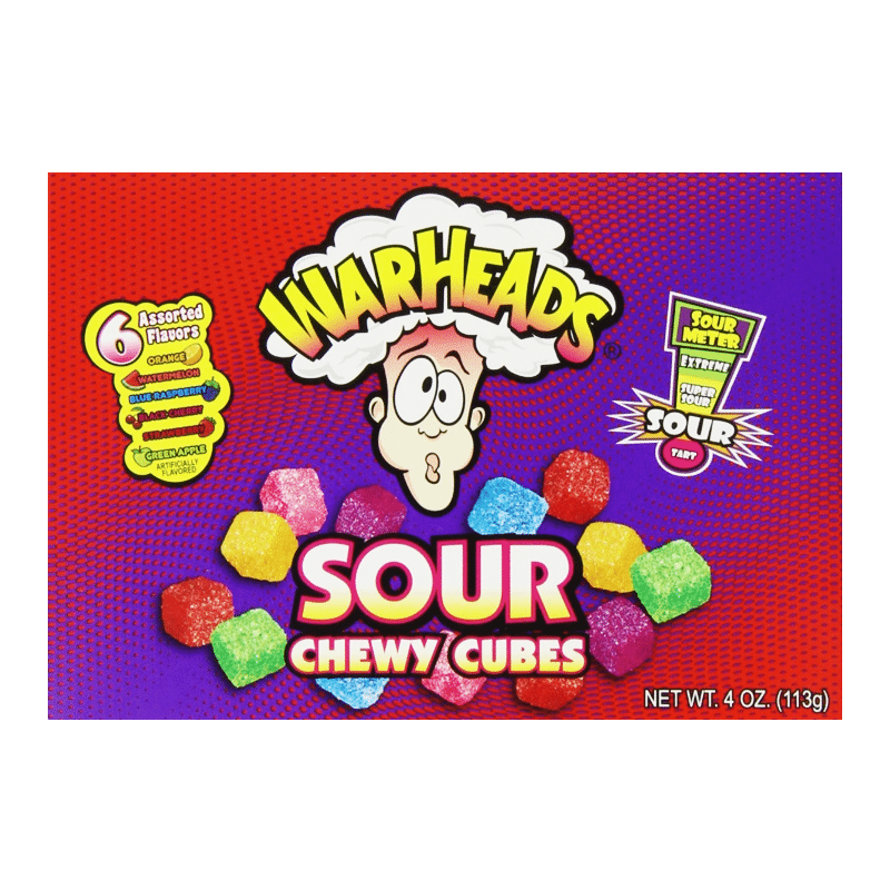 Warheads Sour Chewy Cubes Theater Box 4oz (113g)